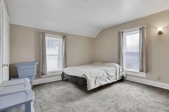 1227 E Chestnut St, Lancaster, OH 43130 - bedroom with carpet floors, baseboards, and vaulted ceiling