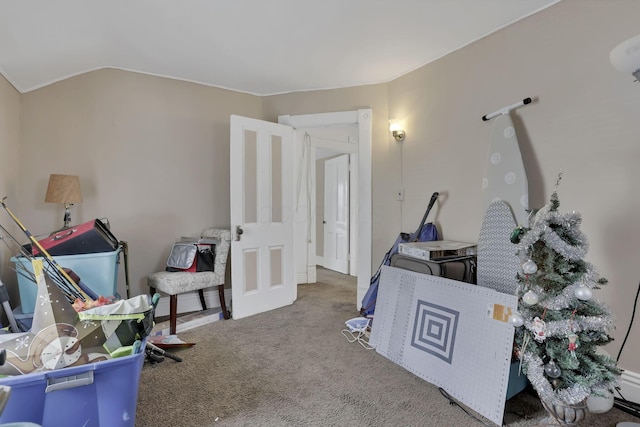 1227 E Chestnut St, Lancaster, OH 43130 - interior space featuring carpet flooring and vaulted ceiling
