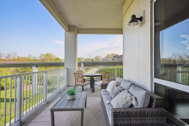 balcony with an outdoor living space