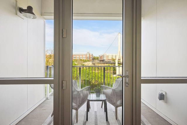 view of doorway to outside