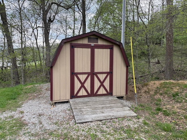 view of shed