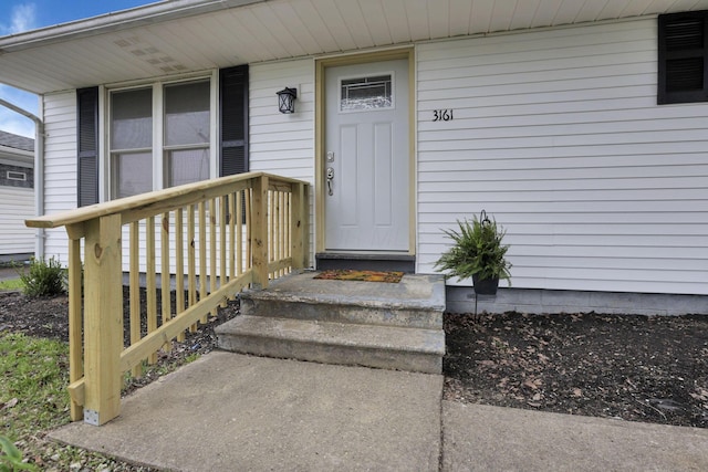 view of doorway to property