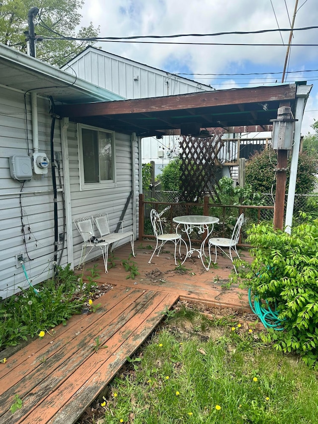 view of wooden deck