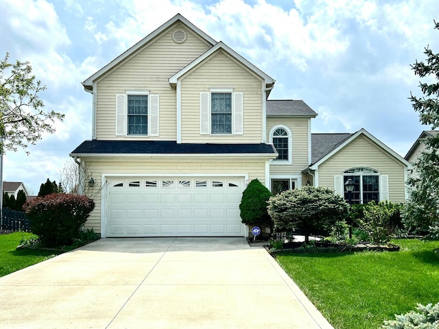 785 Lone Rise Dr E, Marysville, OH 43040 - traditional-style home with an attached garage, driveway, and a front yard
