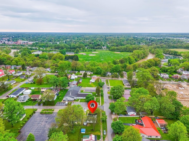 aerial view of residential area