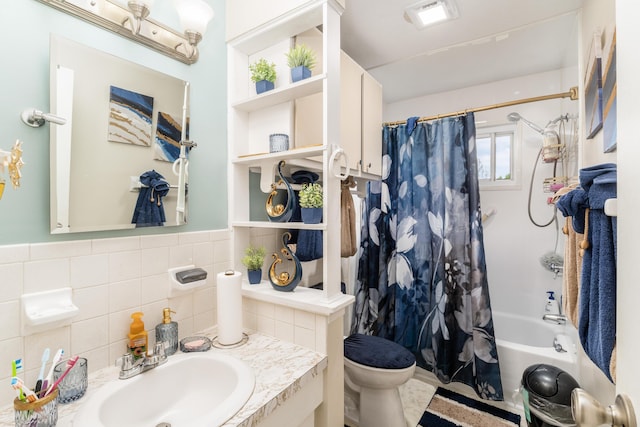 6065 Batavia Rd, Westerville, OH 43081 - bathroom featuring vanity, toilet, and shower / tub combo
