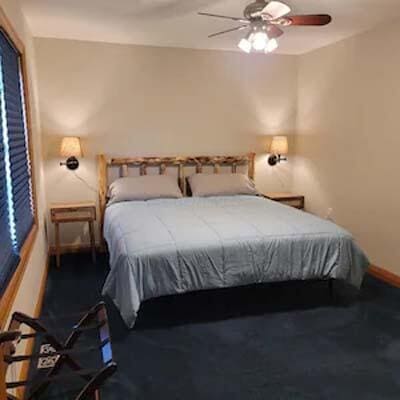 16900 Thompson Ridge Rd, Laurelville, OH 43135 - bedroom with baseboards and ceiling fan