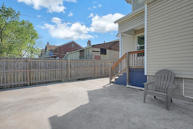 view of patio / terrace with fence