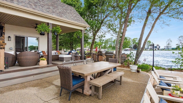 11290 Honeycreek Rd NW, Thornville, OH 43076 - view of patio / terrace with outdoor dining area, an outdoor hangout area, and grilling area