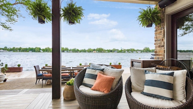 11290 Honeycreek Rd NW, Thornville, OH 43076 - deck with a water view and outdoor lounge area