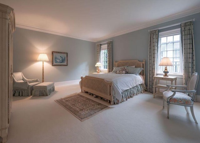 2528 Onandaga Dr, Upper Arlington, OH 43221 - carpeted bedroom with ornamental molding and baseboards