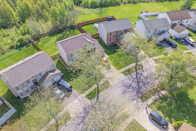 bird's eye view featuring a residential view