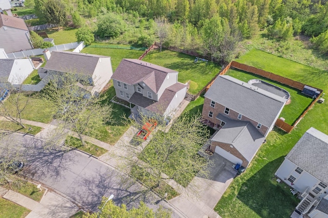 drone / aerial view with a residential view