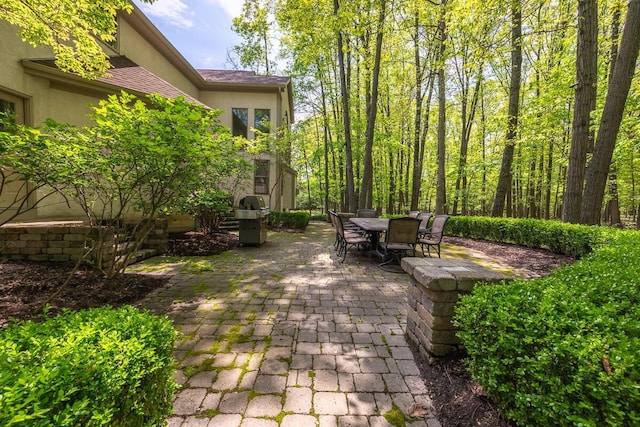 8884 Filiz Ln, Powell, OH 43065 - view of patio featuring outdoor dining area and a grill