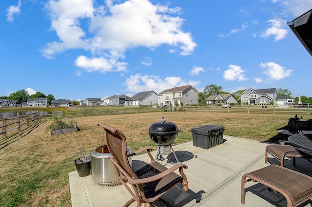 3781 Aviary Loop, Hilliard, OH 43026 - view of patio featuring a residential view and a fenced backyard