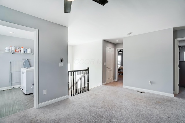 3781 Aviary Loop, Hilliard, OH 43026 - spare room with baseboards, washer / clothes dryer, and carpet floors