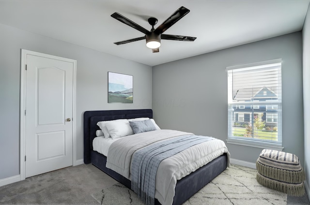 3781 Aviary Loop, Hilliard, OH 43026 - carpeted bedroom featuring baseboards, multiple windows, and a ceiling fan