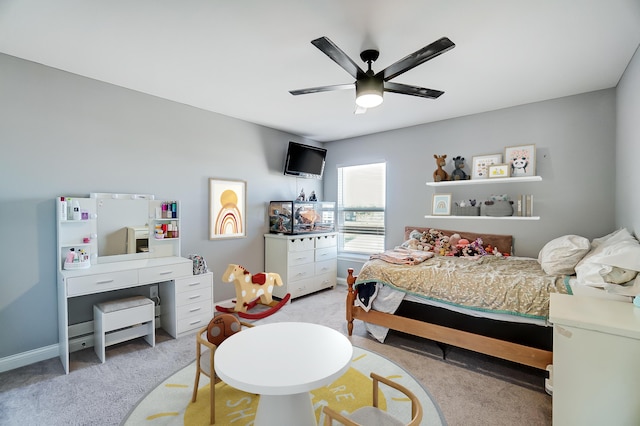 3781 Aviary Loop, Hilliard, OH 43026 - carpeted bedroom with baseboards and a ceiling fan
