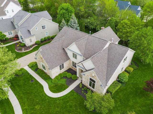 view from above of property
