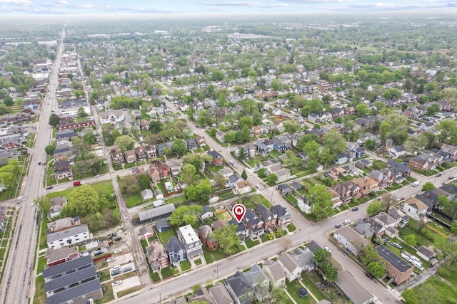838 Wilson Ave, Columbus, OH 43206 - aerial view of property and surrounding area with nearby suburban area