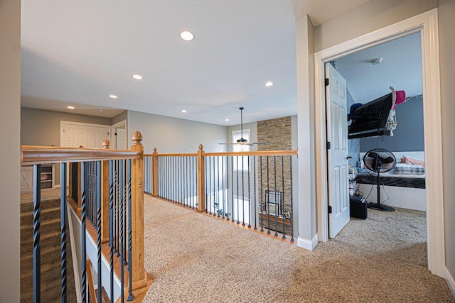 1923 Mallow Ln, Grove City, OH 43123 - hall featuring carpet, recessed lighting, and baseboards