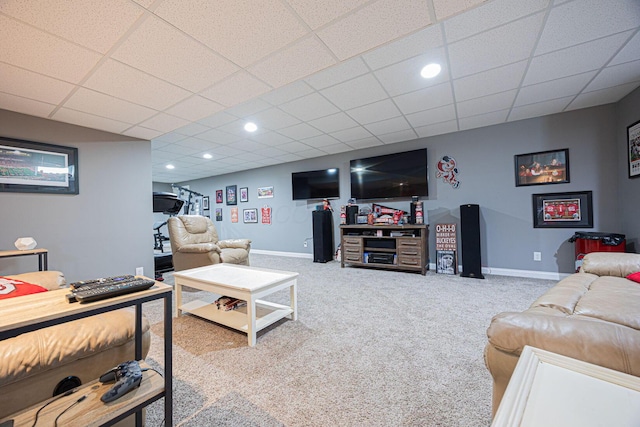 1923 Mallow Ln, Grove City, OH 43123 - living area with baseboards, carpet floors, and recessed lighting