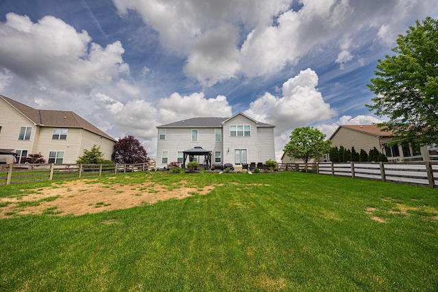 1923 Mallow Ln, Grove City, OH 43123 - rear view of house with a gazebo