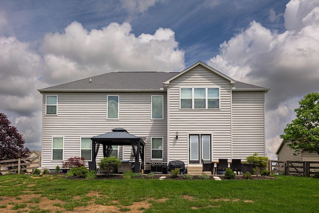 1923 Mallow Ln, Grove City, OH 43123 - rear view of property with a gazebo and a patio