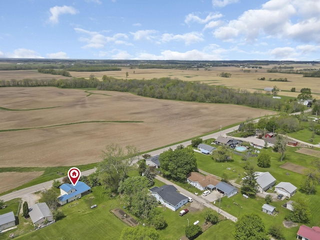 aerial view featuring a rural view