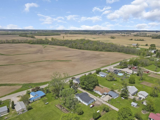 drone / aerial view with a rural view