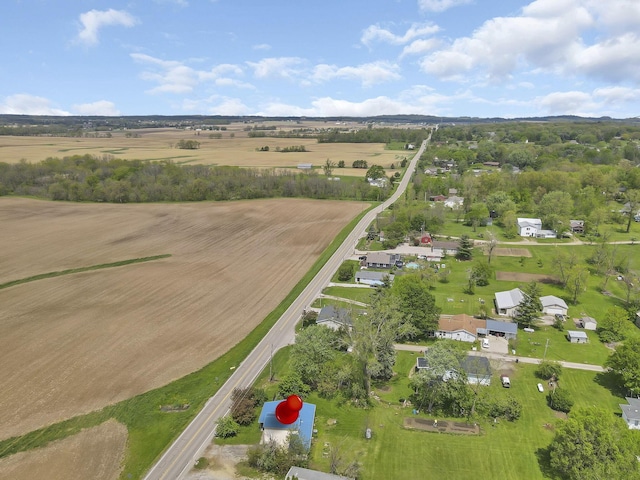 aerial view featuring a rural view