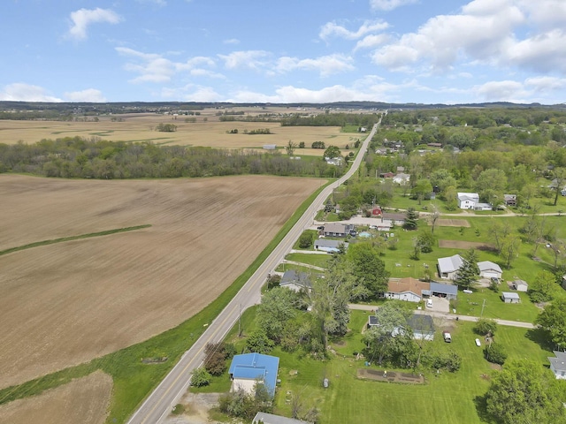 drone / aerial view featuring a rural view