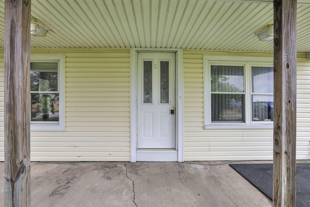 view of exterior entry
