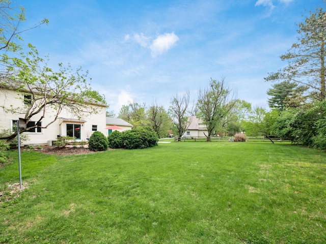 view of grassy yard