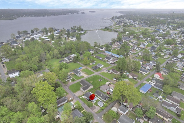 265 E St, Buckeye Lake, OH 43008 - aerial view of property's location featuring a nearby body of water and nearby suburban area
