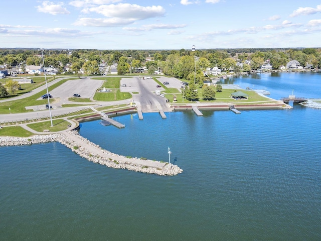 265 E St, Buckeye Lake, OH 43008 - drone / aerial view of a large body of water and a tree filled landscape