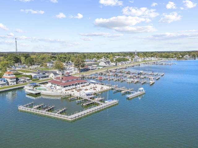 265 E St, Buckeye Lake, OH 43008 - drone / aerial view of a marina and a nearby body of water