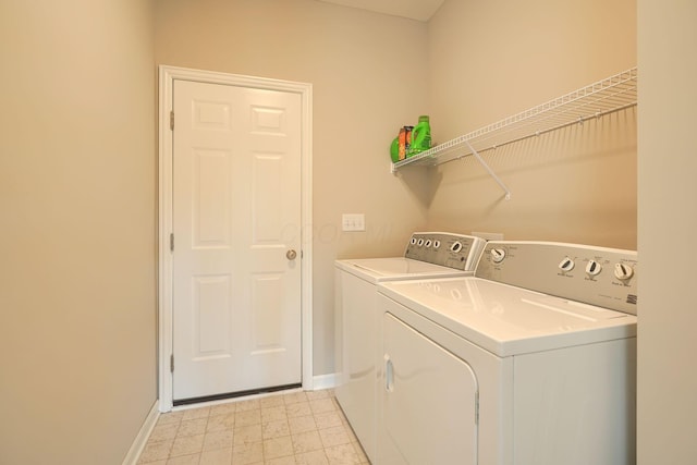 6332 Celeste St, Westerville, OH 43081 - clothes washing area with laundry area, washer and clothes dryer, and baseboards