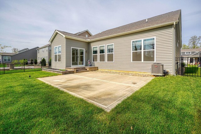 6332 Celeste St, Westerville, OH 43081 - back of house featuring a patio area, fence, a yard, and cooling unit