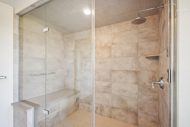 full bathroom with a shower stall