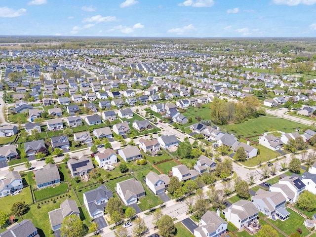 drone / aerial view with a residential view