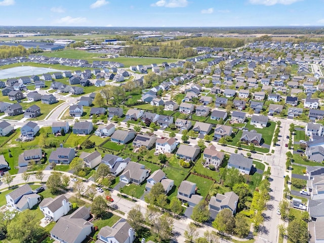 aerial view with a residential view