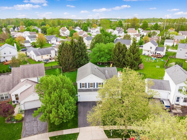 bird's eye view featuring a residential view