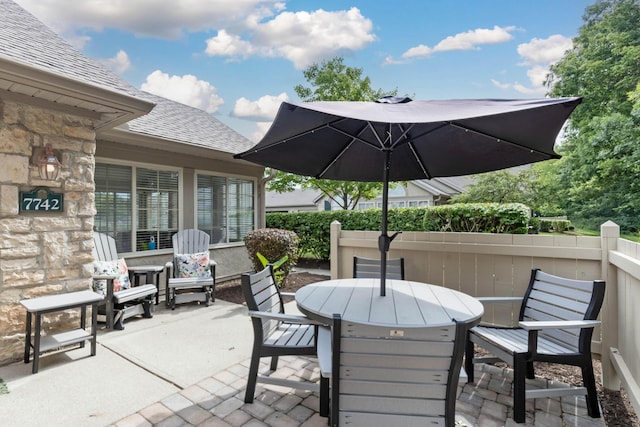 7742 Blue Juniper Dr, Westerville, OH 43082 - view of patio / terrace featuring outdoor dining area
