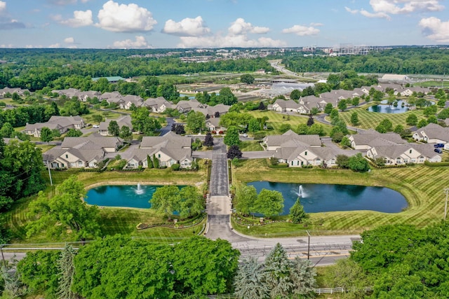 7742 Blue Juniper Dr, Westerville, OH 43082 - aerial view of property's location featuring a nearby body of water and nearby suburban area