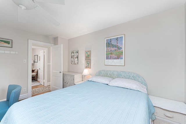 2842 Powell Ave, Columbus, OH 43209 - bedroom with baseboards and a ceiling fan