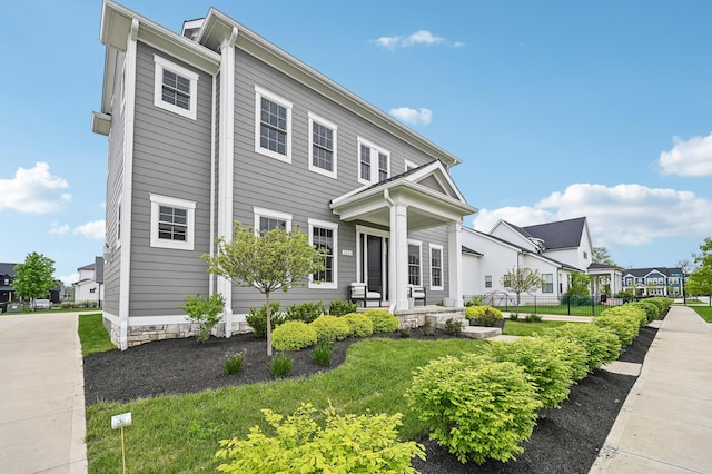 view of front facade featuring a residential view