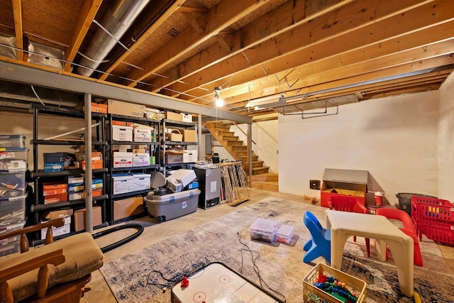 6730 Tussic Rd, Westerville, OH 43082 - unfinished below grade area featuring stairs