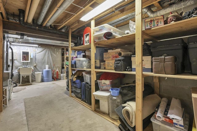 view of storage area