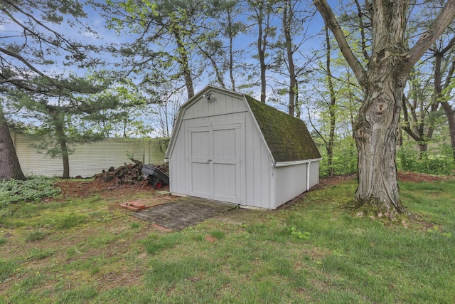 view of shed